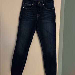 Good American Blue Ankle Cropped Jeans